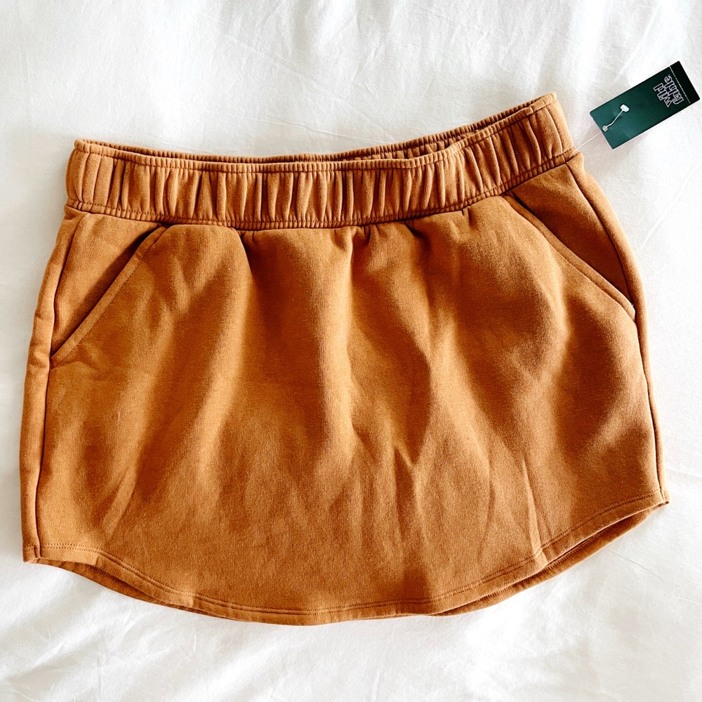 Wild Fable Women’s Brown Cozy Fleece Mini Skirt XL NWT